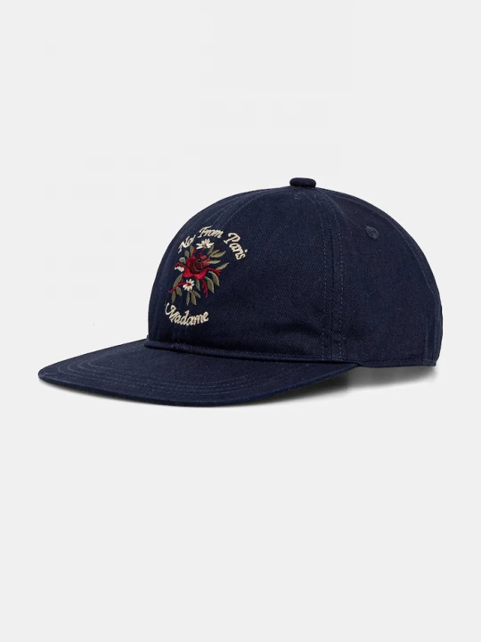 Obrázek produktu Drôle de Monsieur Bavlněná baseballová čepice Drôle de Monsieur Casquette Slogan Rose Drole de Monsieur námořnická modř