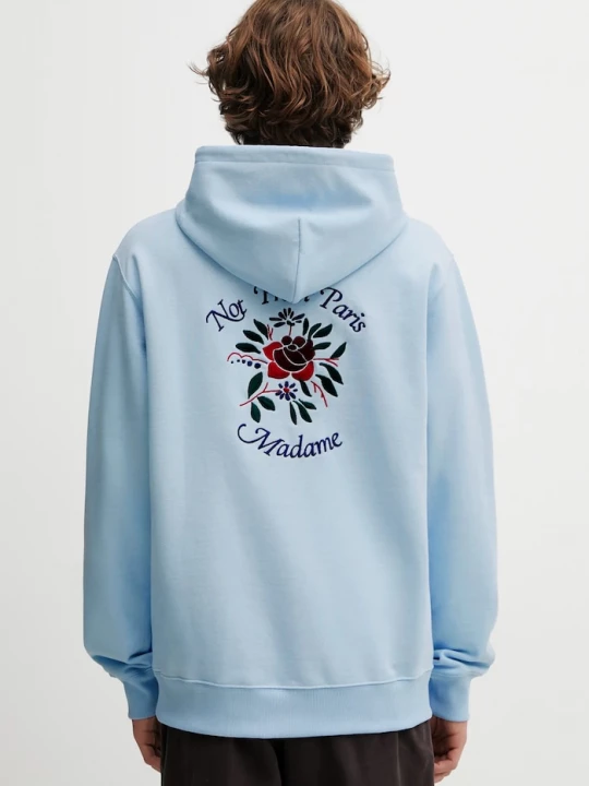 Obrázek produktu Drôle de Monsieur Bavlněná mikina Drôle de Monsieur Hoodie Slogan Rose Drole de Monsieur modrá