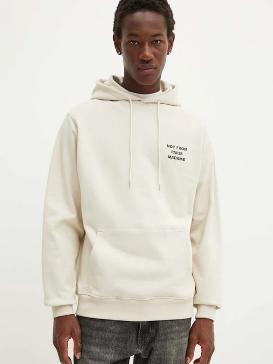 Obrázek produktu Drôle de Monsieur Bavlněná mikina Drôle de Monsieur Le Hoodie Slogan Drole de Monsieur béžová