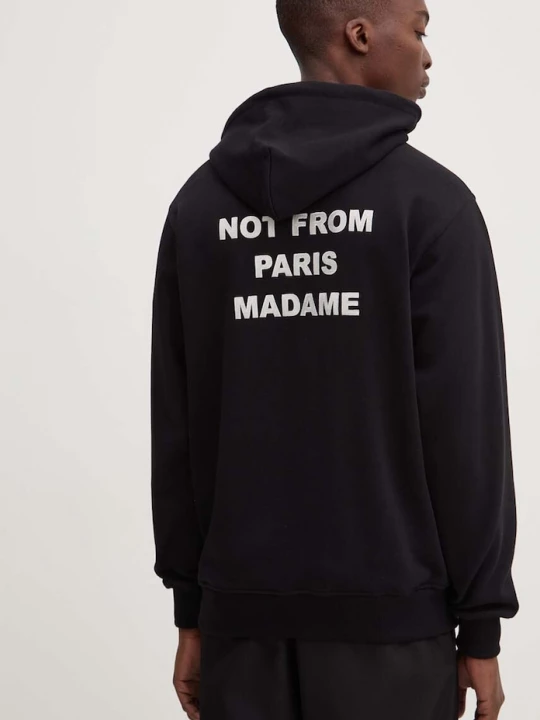 Obrázek produktu Drôle de Monsieur Bavlněná mikina Drôle de Monsieur Le Hoodie Slogan Drole de Monsieur černá
