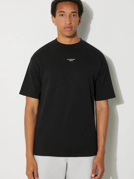 Obrázek produktu Drôle de Monsieur Bavlněné tričko Drôle de Monsieur Le T-Shirt Slogan Classique Drole de Monsieur černá