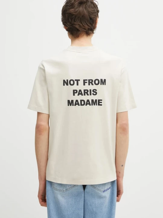 Obrázek produktu Drôle de Monsieur Bavlněné tričko Drôle de Monsieur Le T-Shirt Slogan Drole de Monsieur béžová