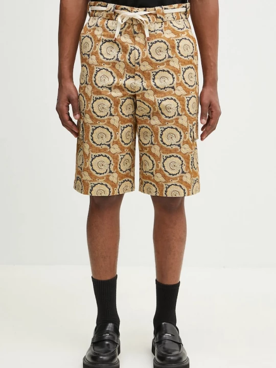 Obrázek produktu Drôle de Monsieur cargo šortky pánské bavlněné Le Short Workwear Paisley Drole de Monsieur žlutá