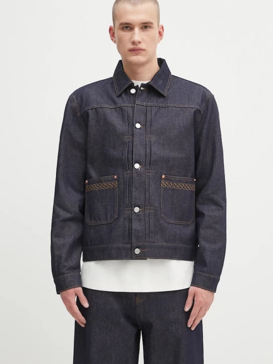 Obrázek produktu Drôle de Monsieur Džínová bunda Drôle de Monsieur La Veste Denim Brut Drole de Monsieur námořnická modř