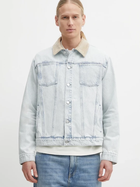 Obrázek produktu Drôle de Monsieur džínová bunda pánská džínová La Veste Jean Délavée Drole de Monsieur modrá