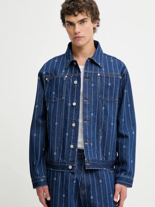 Obrázek produktu Drôle de Monsieur džínová bunda pánská La veste Denim Monogramme Drole de Monsieur modrá
