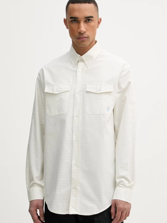 Obrázek produktu Drôle de Monsieur košile pánská bavlněná Chemise a Carreaux Drole de Monsieur béžová