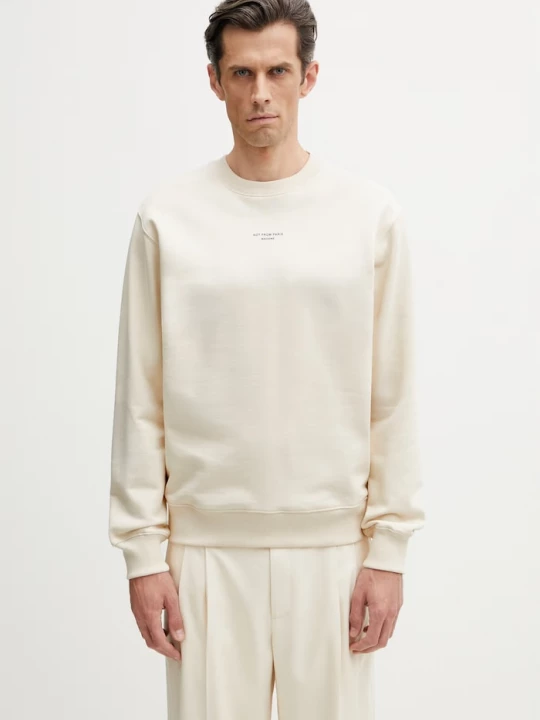 Obrázek produktu Drôle de Monsieur mikina pánská bavlněná Le Sweatshirt Slogan Classique Drole de Monsieur béžová