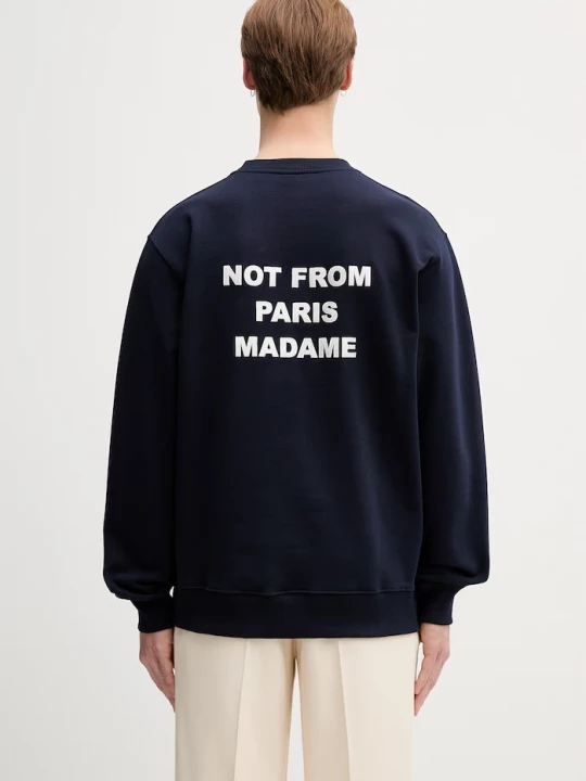 Obrázek produktu Drôle de Monsieur mikina pánská bavlněná Le Sweatshirt Slogan Drole de Monsieur námořnická modř