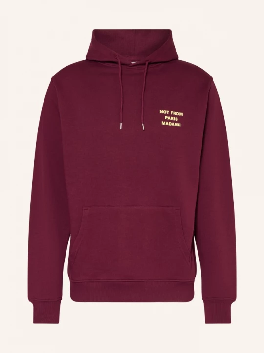Obrázek produktu Drôle De Monsieur Mikina S Kapucí Le Hoodie Slogan tmavě červená / režná DRÔLE DE MONSIEUR