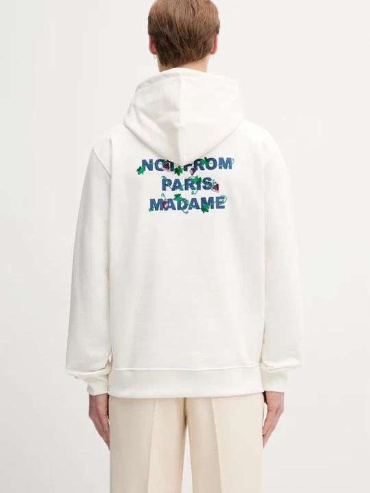 Obrázek produktu Drôle de Monsieur mikina s kapucí pánská bavlněná Vine Embroidered Slogan Drole de Monsieur béžová