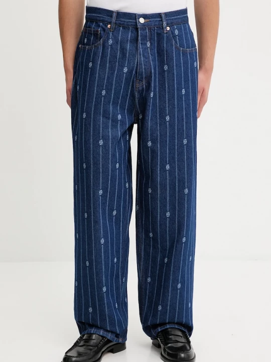 Obrázek produktu Drôle de Monsieur relaxed fit džíny pánské Le Jean Baggy Monogramme Drole de Monsieur modrá