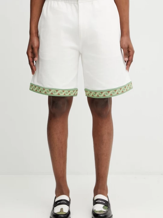 Obrázek produktu Drôle de Monsieur šortky pánské bavlněné Short Piqué Brodé Drole de Monsieur béžová