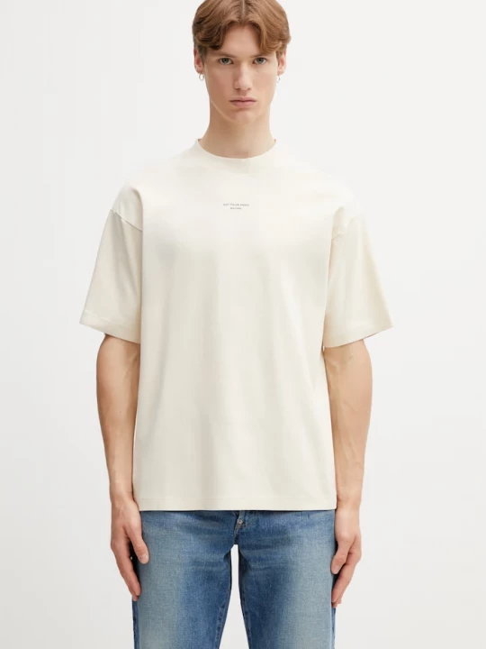 Obrázek produktu Drôle de Monsieur tričko pánské bavlněné Le T-shirt Slogan Classique Drole de Monsieur béžová
