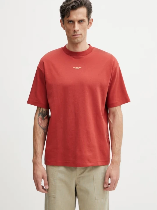 Obrázek produktu Drôle de Monsieur tričko pánské bavlněné Le T-shirt Slogan Classique Drole de Monsieur červená