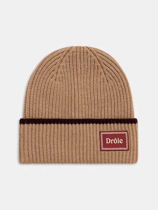 Obrázek produktu Drôle de Monsieur Vlněná čepice Le Bonnet Laine Drole de Monsieur béžová