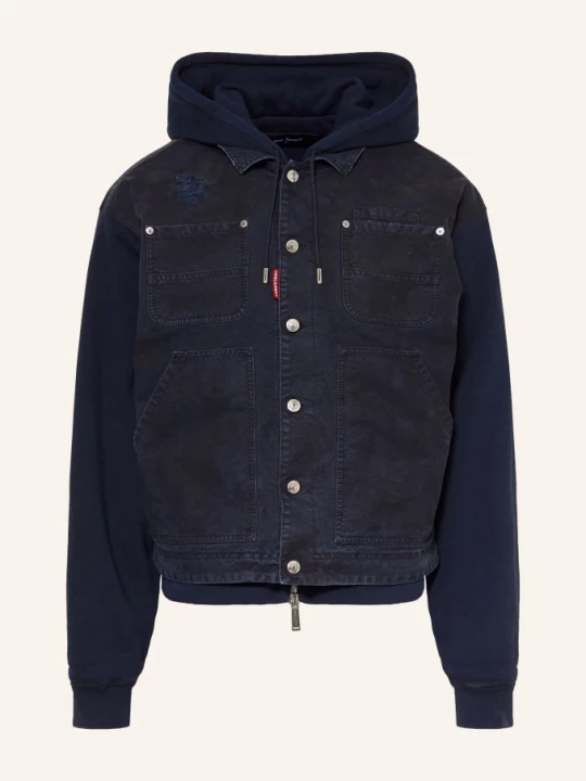 Obrázek produktu dsquared2 Bunda Z Kombinace Materiálů tmavě modrá