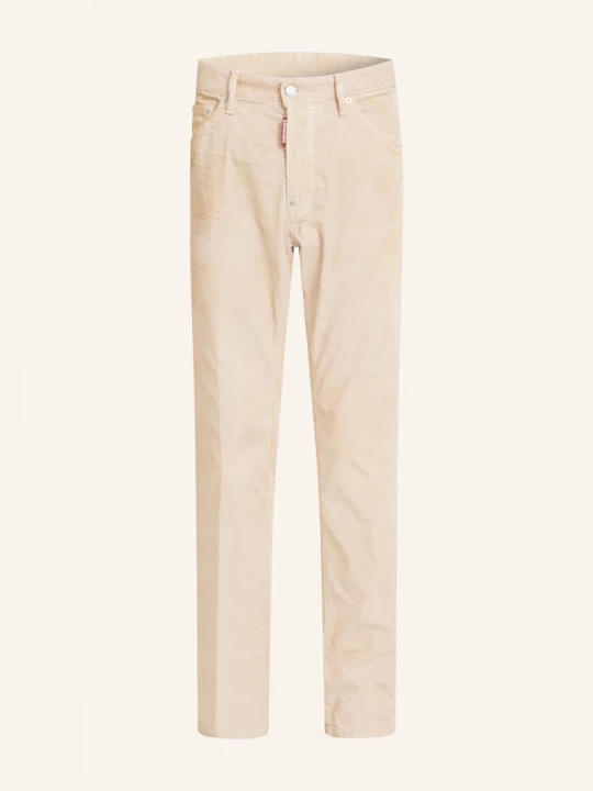 Obrázek produktu dsquared2 Manšestrové Kalhoty Straight Fit světle hnědá