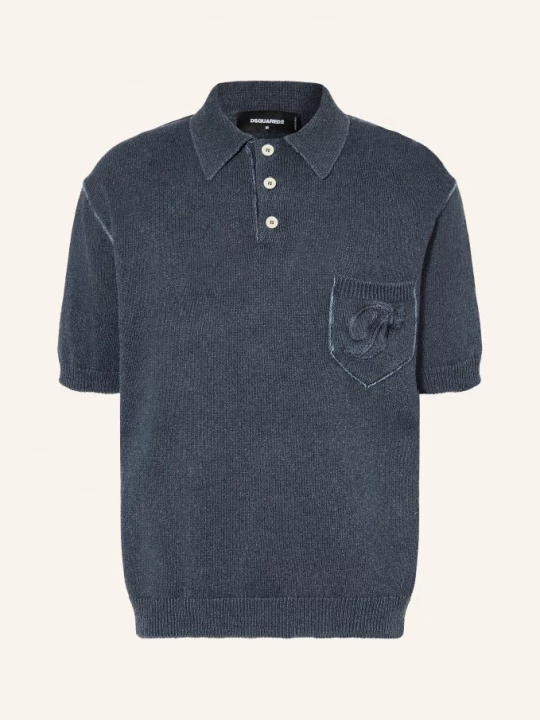 Obrázek produktu dsquared2 Pletené Polo Tričko tmavě modrá