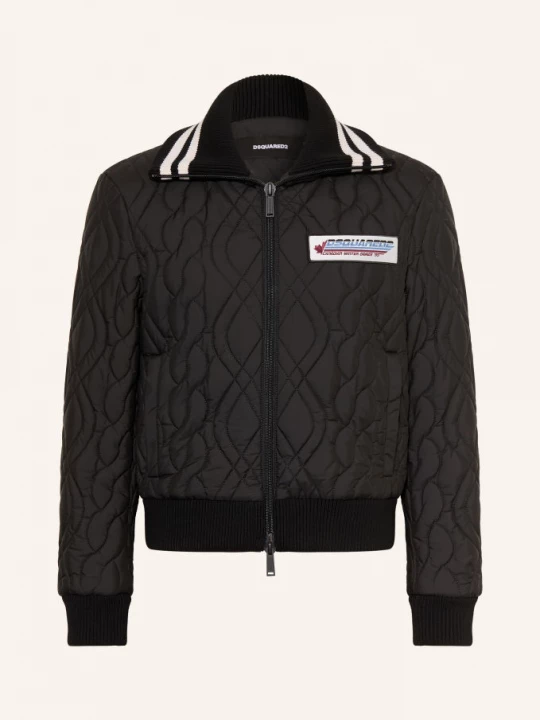Obrázek produktu dsquared2 Prošívaná Bunda černá / černošedá / bílá