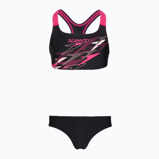 Obrázek produktu Dvoudílné dětské plavky Speedo Medley Logo Racerback 2pc anthracite / pink
