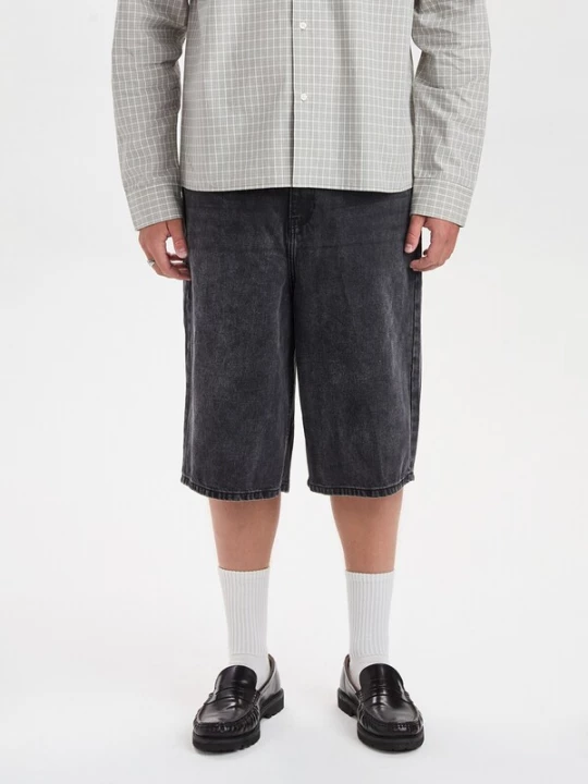 Obrázek produktu Dxnmxrk Džíny 'DXHarri Black Wide Fit Denim Shorts' černá džínovina