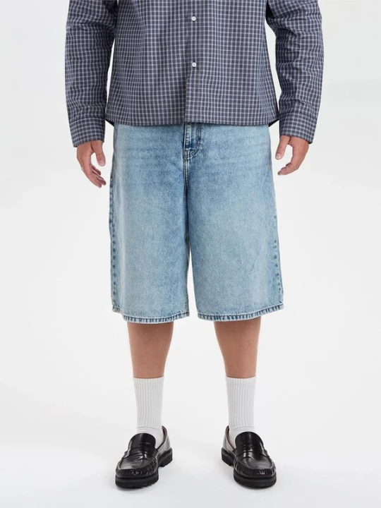 Obrázek produktu Dxnmxrk Džíny 'DXHarri Blue Wide Fit Denim Shorts' modrá džínovina
