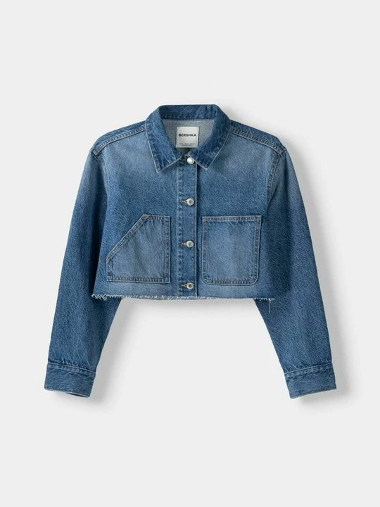 Obrázek produktu Džínová bunda Bershka světlemodrý denim
