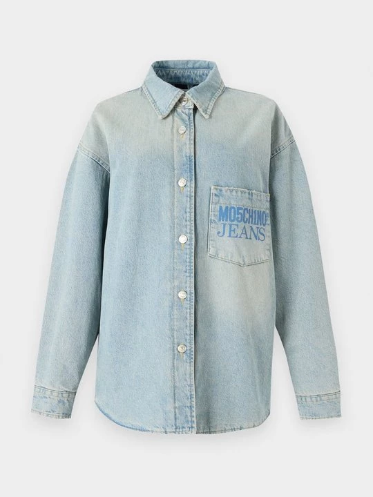 Obrázek produktu Džínová bunda MOSCHINO světlemodrý denim