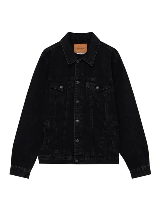 Obrázek produktu Džínová bunda PULL&BEAR černý denim