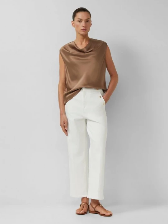 Obrázek produktu Džínová kalhotová sukně Suri / Regular Fit / High Rise / Wide Leg s.Oliver krémová