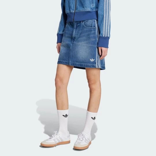 Obrázek produktu Džínová minisukně Adicolor se 3proužky Adidas Indigo Denim