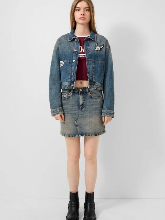 Obrázek produktu Džínová sukně s výšivkou | QS x Von Dutch modrá