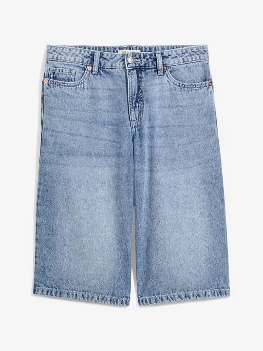 Obrázek produktu Džínové bermudy Mid Waist, Low Stretch BonPrix