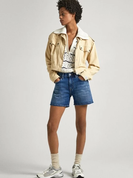 Obrázek produktu Džínové kraťasy Pepe Jeans modrý denim
