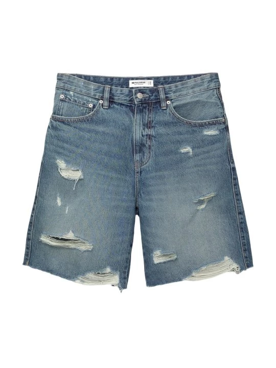 Obrázek produktu Džínové kraťasy PULL&BEAR modrý denim