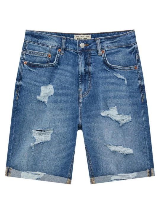 Obrázek produktu Džínové kraťasy PULL&BEAR modrý denim