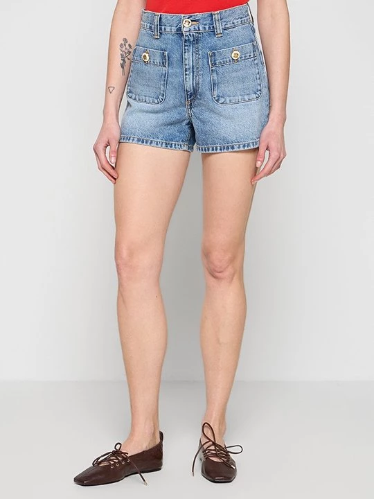 Obrázek produktu Džínové kraťasy Sandro světlemodrý denim