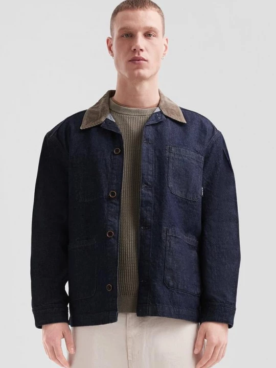 Obrázek produktu Džínový overshirt s manšestrovým límcem QS modrá