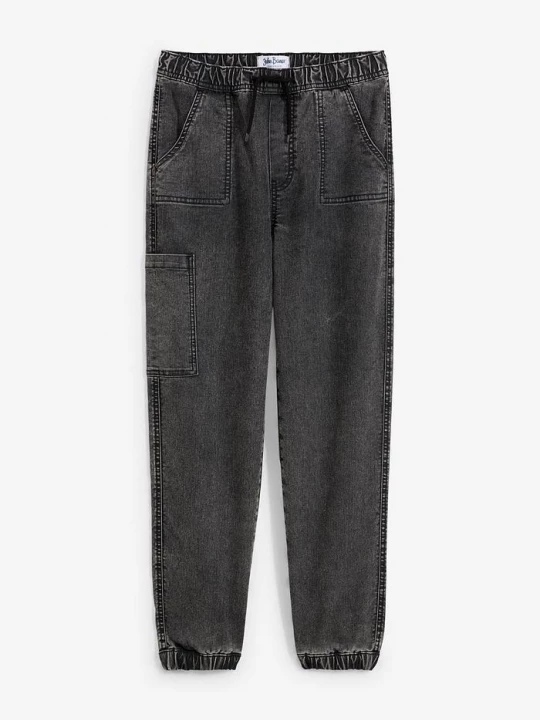 Obrázek produktu Dżinsy bojówki o kroju loose fit z materiału z domieszką stretchu, z elastyczną gumką w pasie BonPrix szary