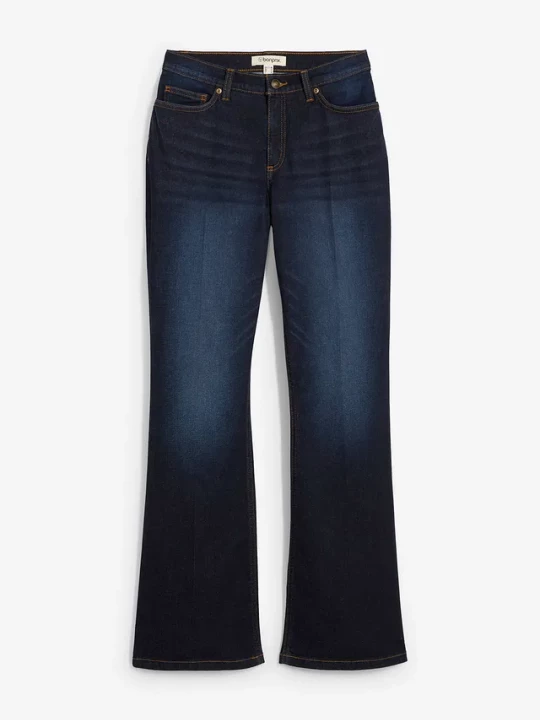 Obrázek produktu Dżinsy bootcut ze średnim stanem BonPrix niebieski
