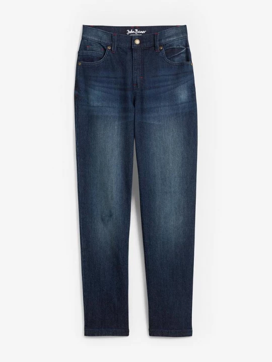 Obrázek produktu Dżinsy chłopięce o kroju loose fit, z regulowanym paskiem, straight BonPrix niebieski