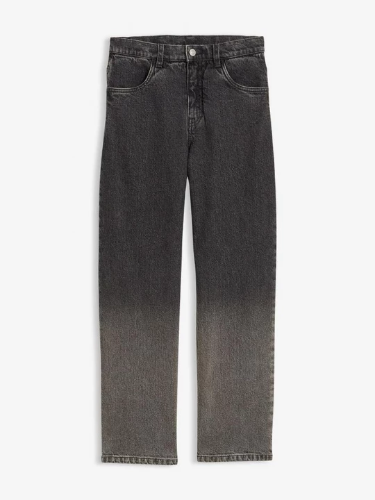 Obrázek produktu Dżinsy cieniowane, loose fit, straight BonPrix szary