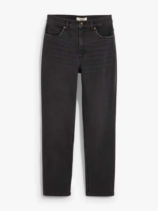Obrázek produktu Dżinsy cropped, high waist, straight BonPrix szary