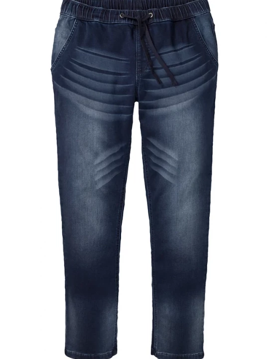 Obrázek produktu Dżinsy dresowe slim fit, straight BonPrix niebieski