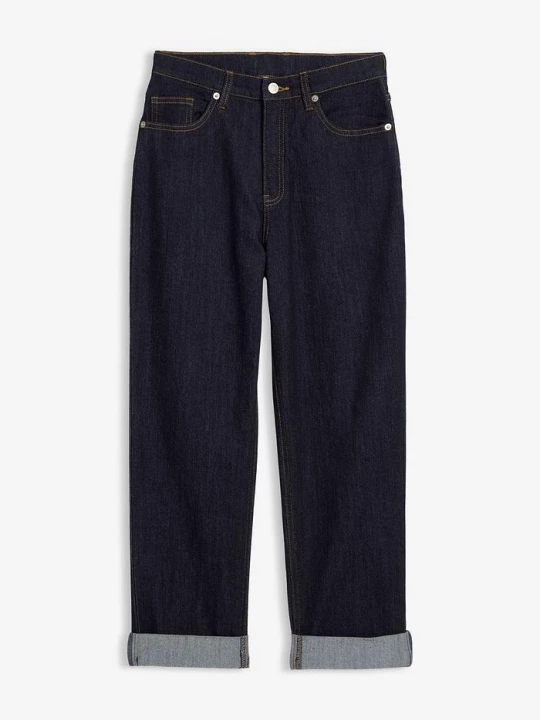 Obrázek produktu Dżinsy loose fit ze stretchem, regulowany pas, prosta nogawka BonPrix niebieski