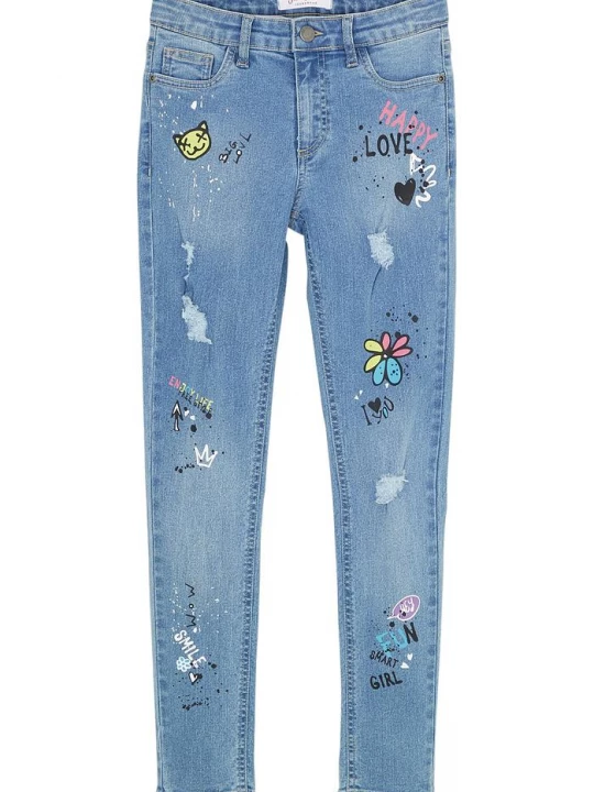 Obrázek produktu Dżinsy skinny, mid waist BonPrix niebieski