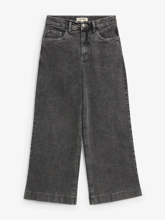 Obrázek produktu Dżinsy Wide Leg, high waist, cropped BonPrix szary