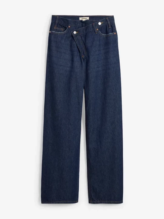 Obrázek produktu Dżinsy Wide Leg, mid waist, low stretch BonPrix niebieski