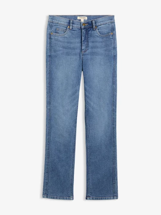 Obrázek produktu Jeansy straight, high waist BonPrix niebieski